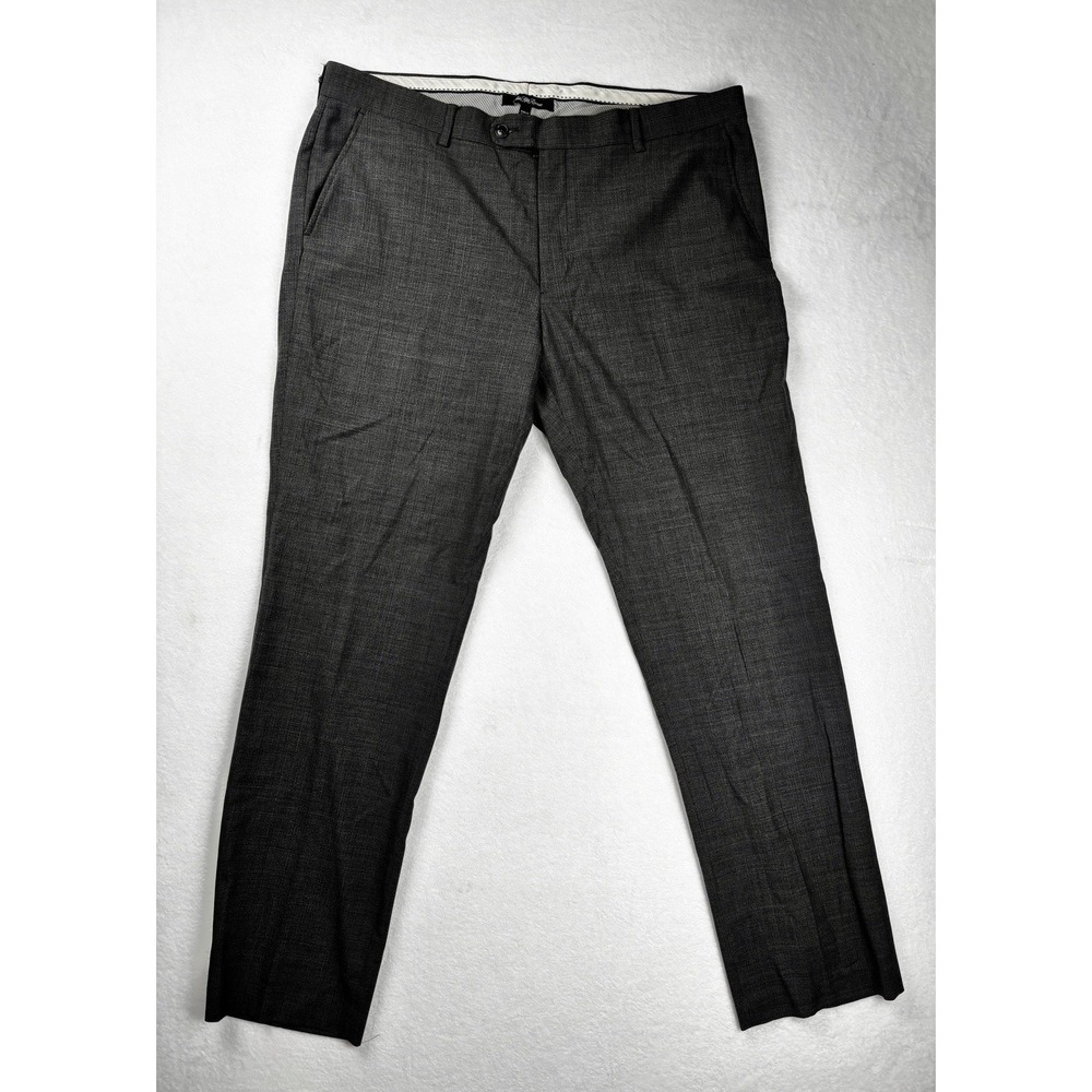 Saks Fifth Avenue Wool‎ Dress Pants Gray Flat Front Size 34x30